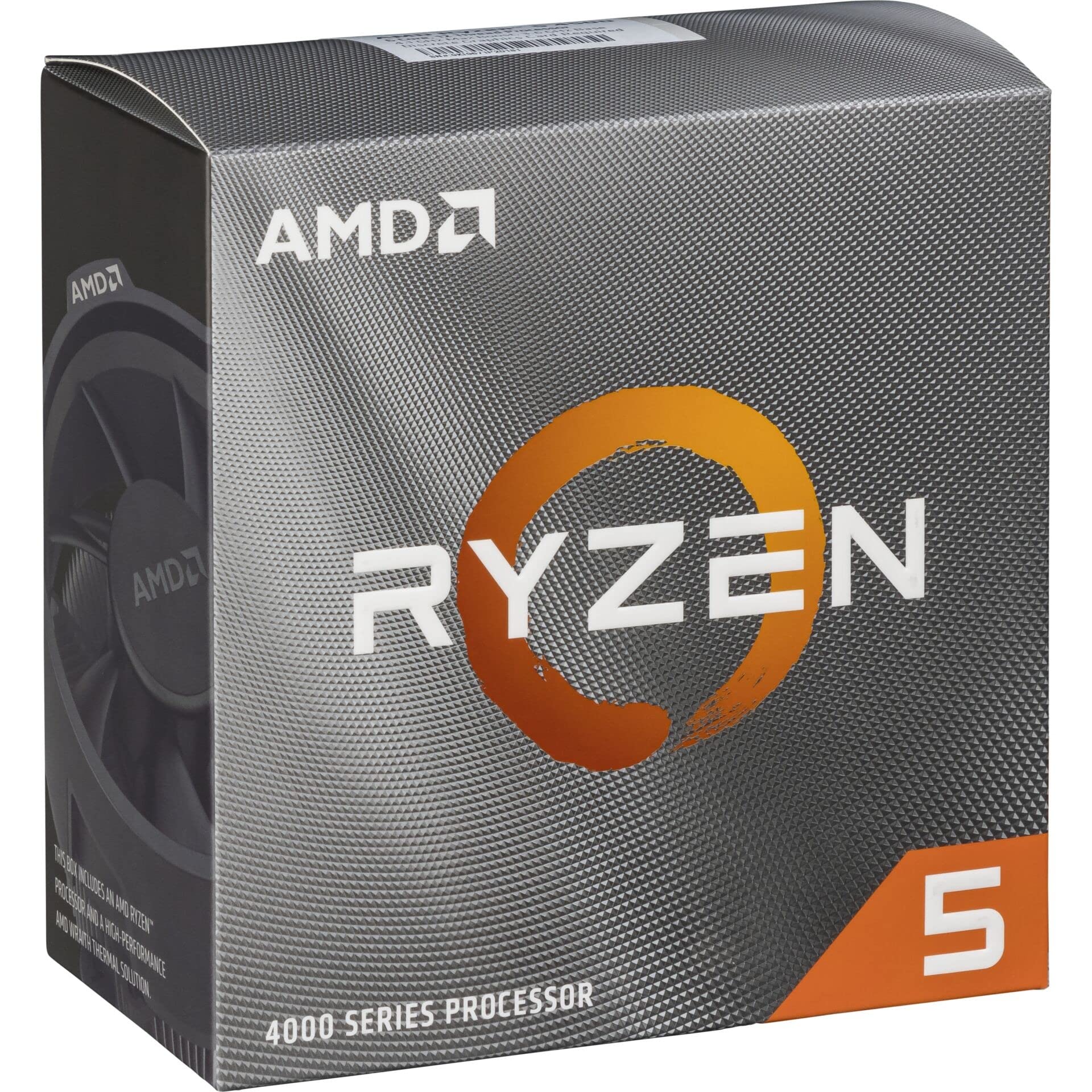 AMD Ryzen 5 4500 Processor (6 Cores/12 Threads, 65W DTP, AM4 Socket, 11 MB Cache, Up to 4.1 GHz Max Boost, wraith stealth cooler)