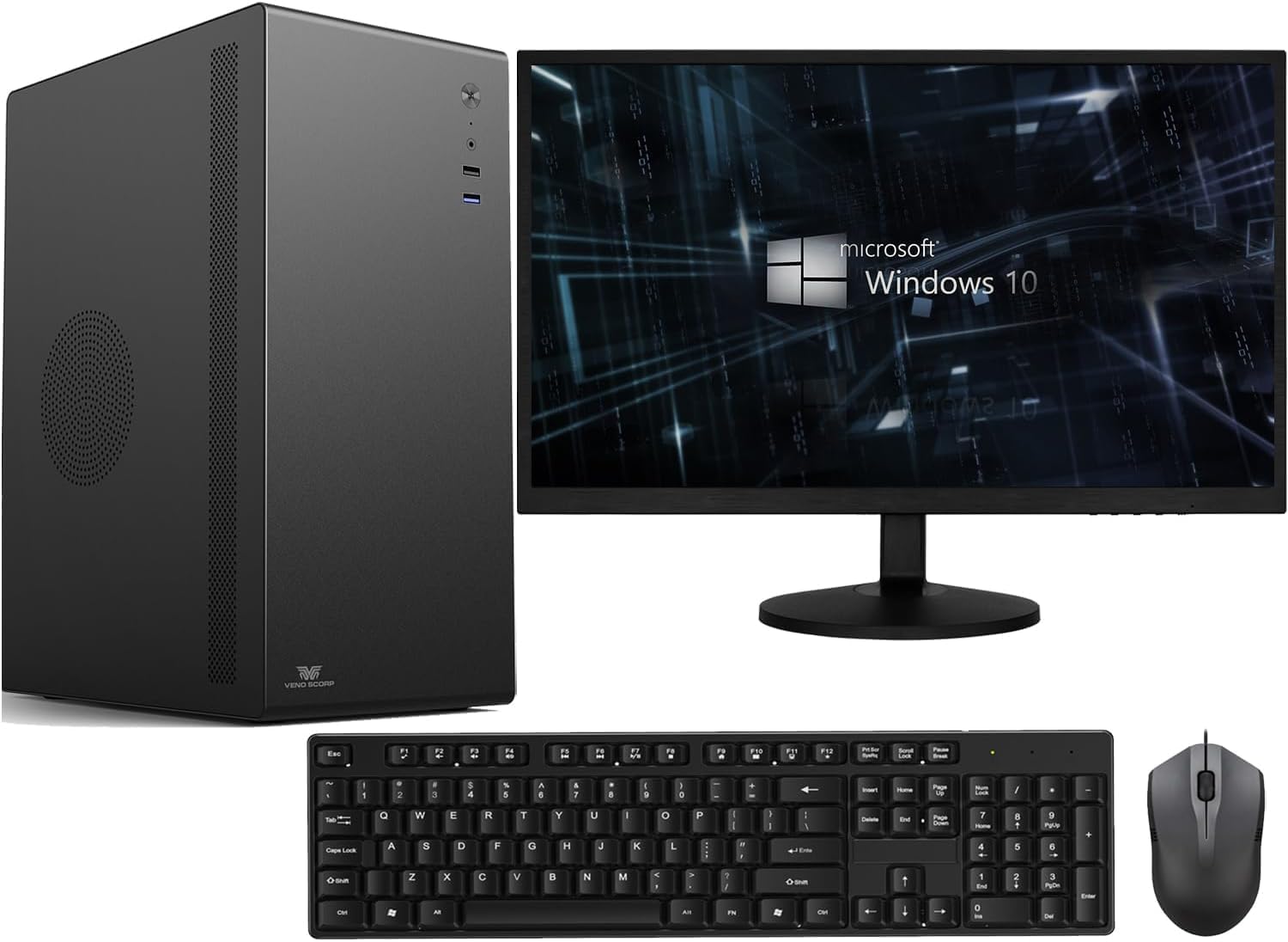 Veno Scorp Optiplex Intel i5 2400 16GB RAM 1TB NVME SSD WiFi Windows 11 Desktop PC 21.5-inch V100 Computer Bundle (Renewed)
