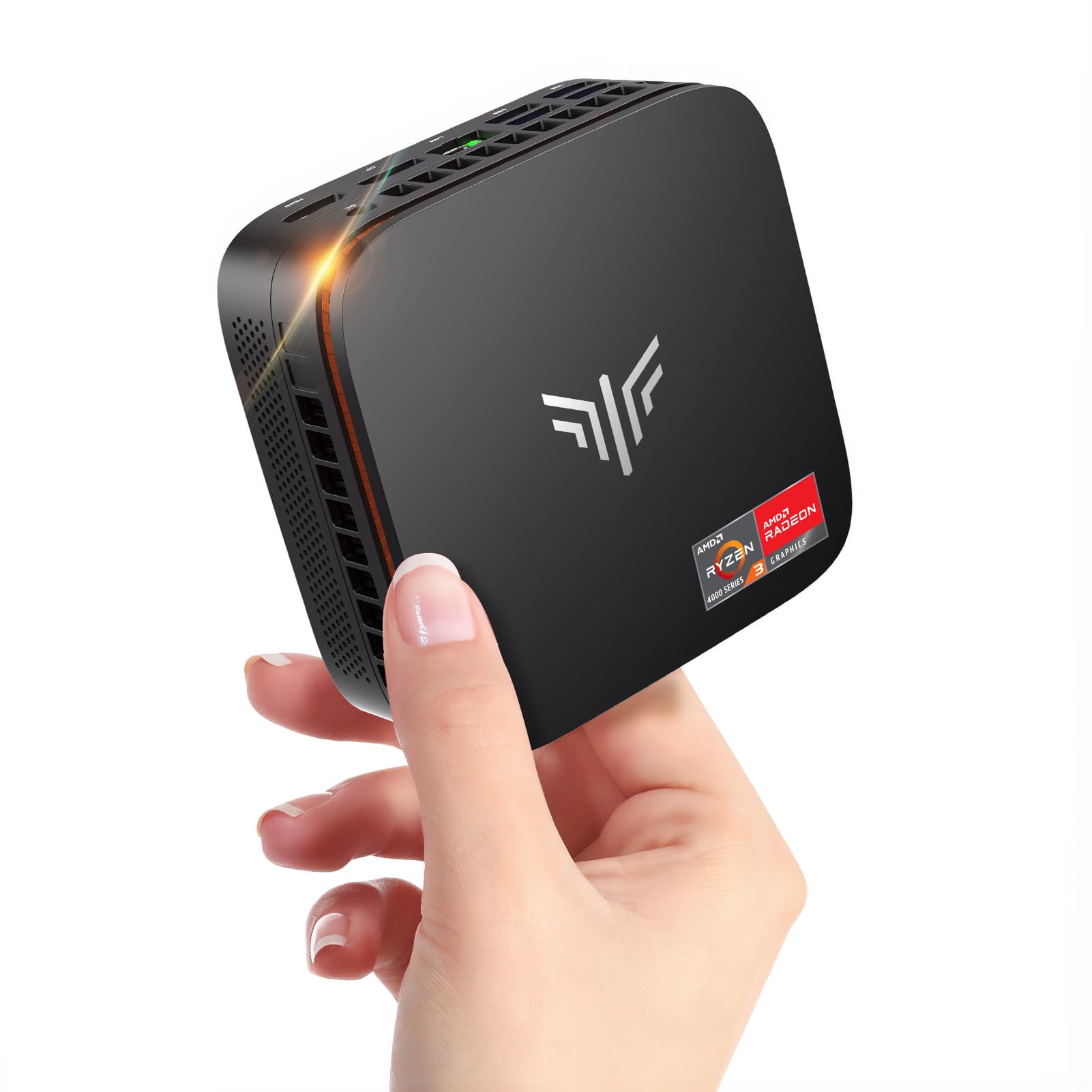 NiPoGi Pinova P1 Mini PC Windows 11 Pro,Mini PC AMD Ryzen 4300U(Up to 3.7 GHz,Βeats N150/N97),16GB RAM 512GB M.2 SSD Mini Computer,Triple 4K@60Hz Display/USB 3.2/Type-C/HDMI/WiFi/BT for Life