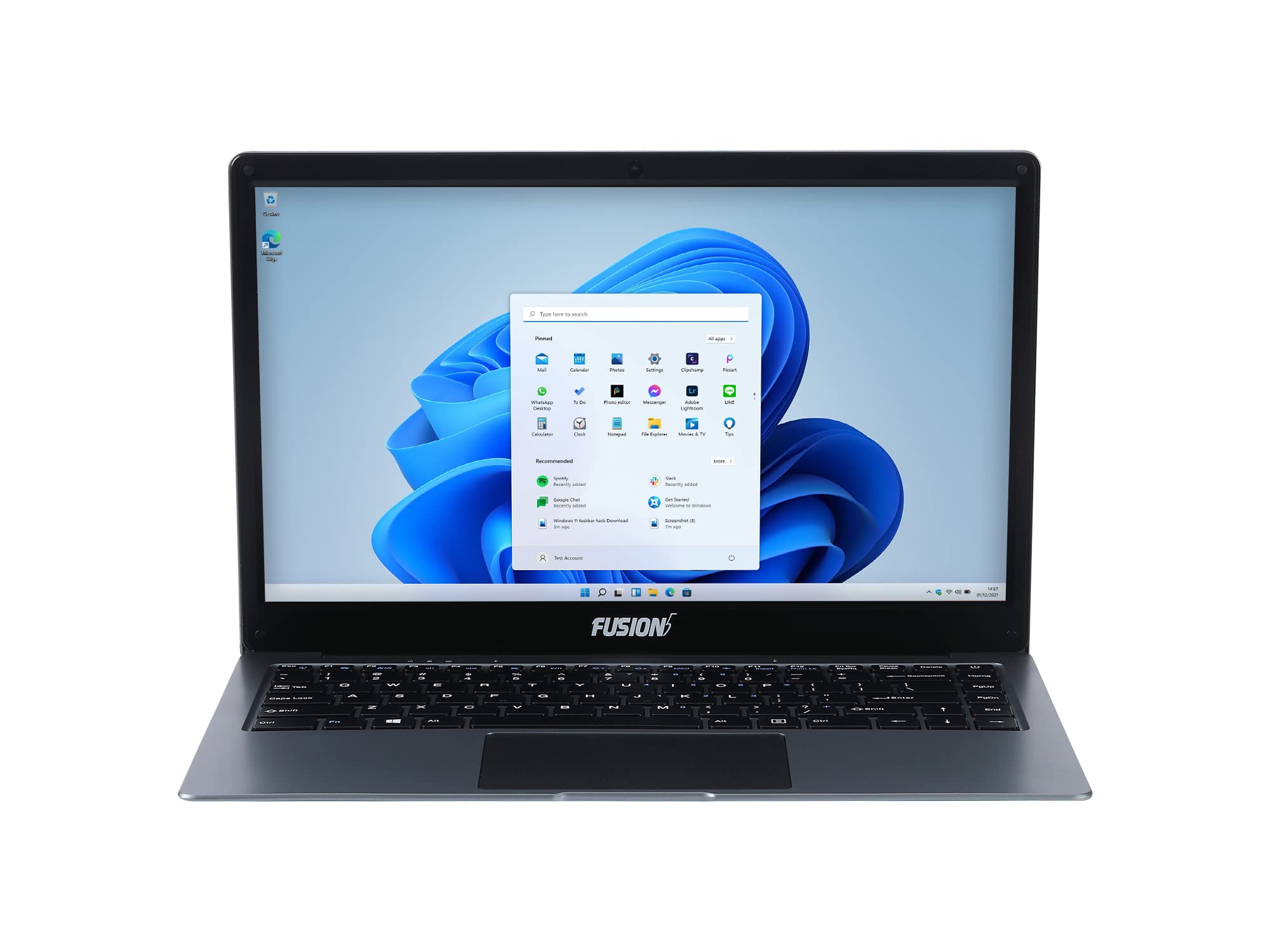 Fusion5 14.1" A90B+ Pro 128GB Windows 11 Laptop - 4GB RAM, 128GB Storage, Full HD IPS, Bluetooth, Dual Band WIFI Laptop, USB 3.0, Expandable Storage