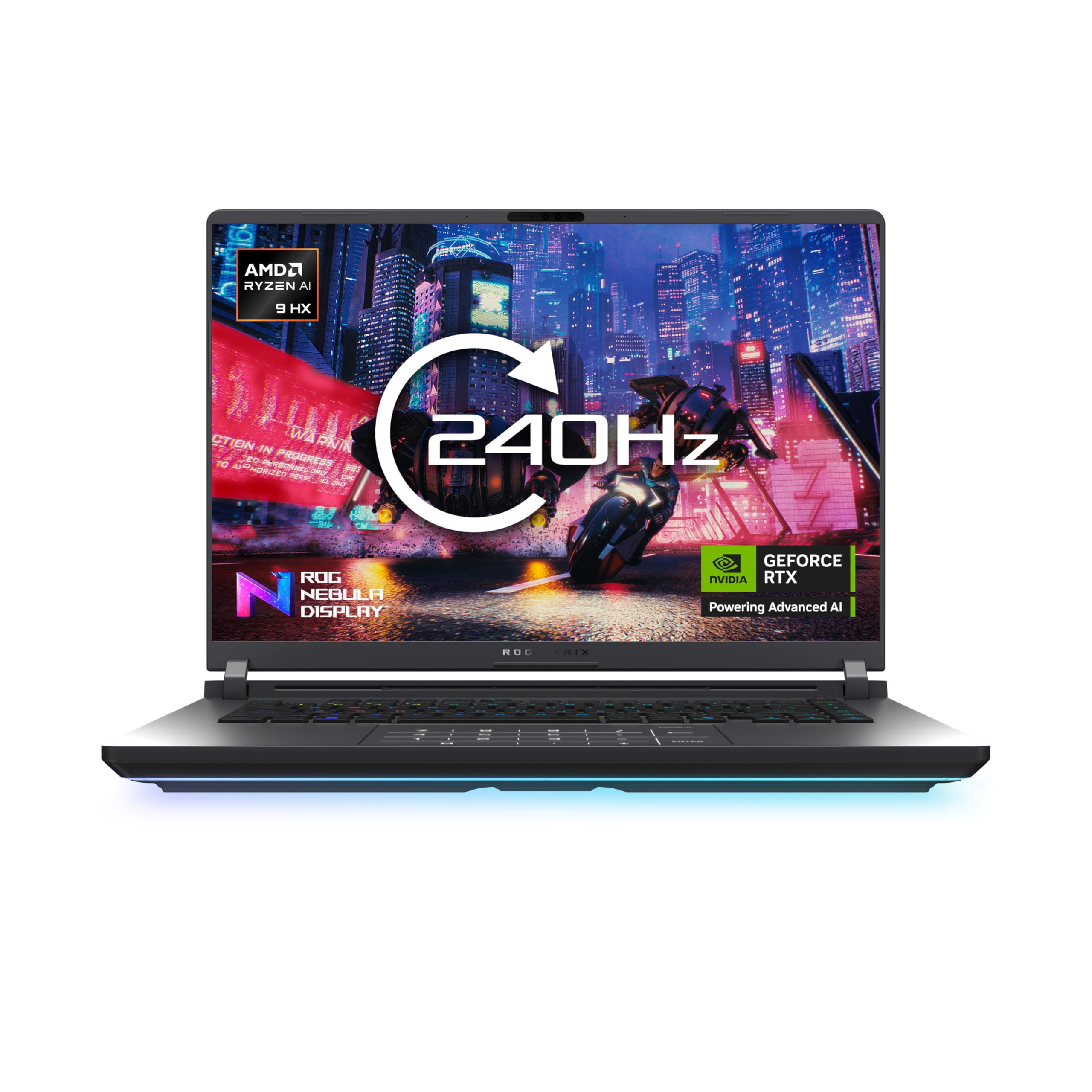ASUS ROG Strix 16 G614PR Gaming Laptop | 16.0" WUXGA 165Hz Screen | AMD Ryzen 9 8940HX | NVIDIA GeForce RTX 5070Ti 12GB Graphics | 32GB RAM | 1TB PCIe SSD | 4-Zone Backlit Keyboard | Windows 11