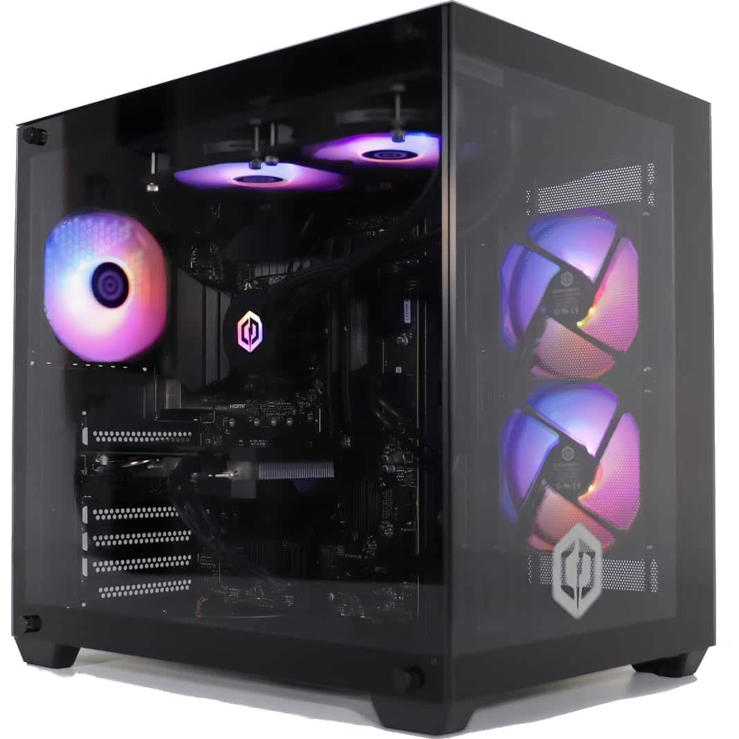 CyberPowerPC Luxe Gaming PC - AMD Ryzen 7 5700X, AMD RX 9070 XT, 32GB RAM, 1TB NVMe SSD, 750W PSU, Wi-Fi, Windows 11, Liquid Cooling, Ark