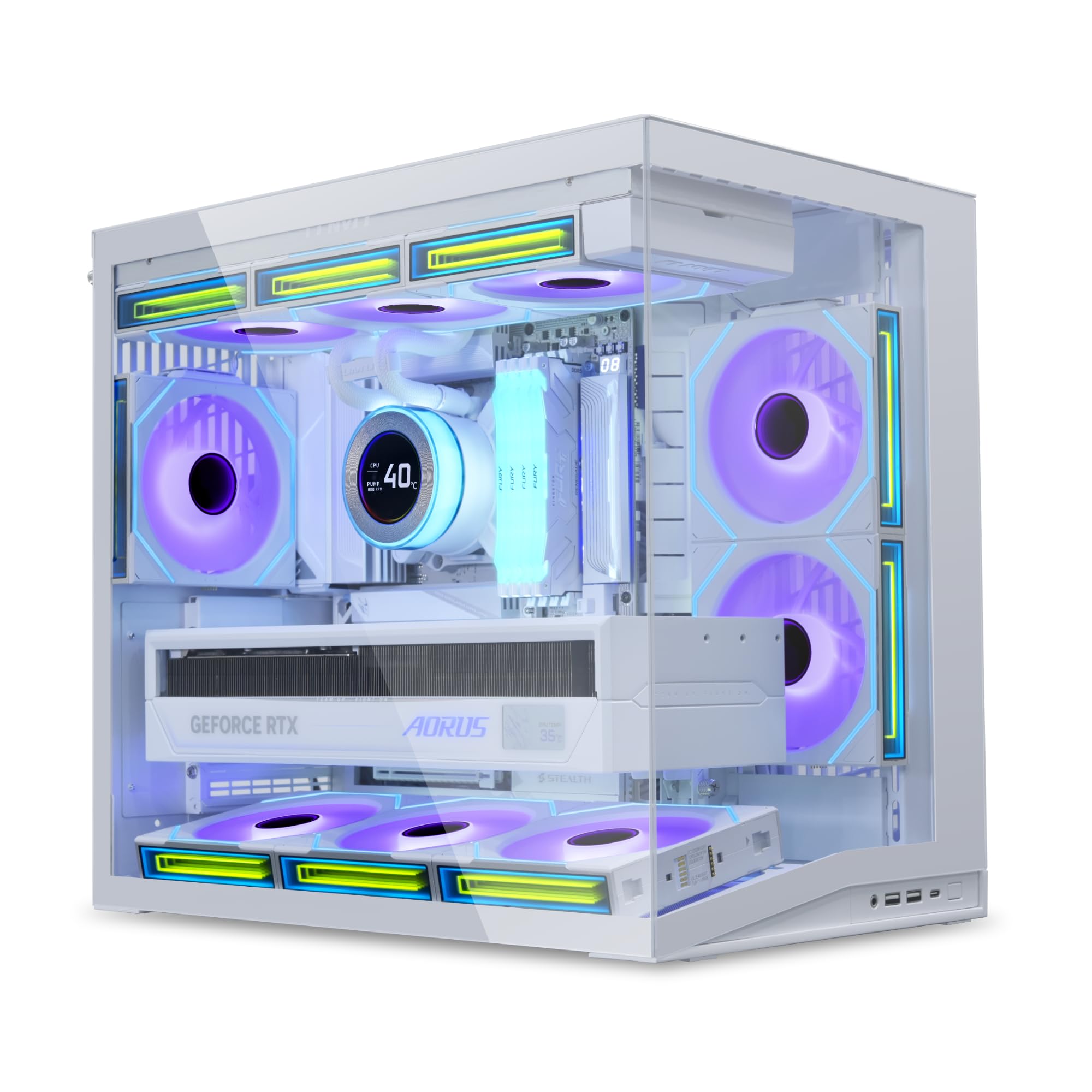 Lian Li O11 Dynamic Mini V2 PC Case White | Compact ATX Mid Tower with Dual-Chamber Design, Tempered Glass and Modular Layout