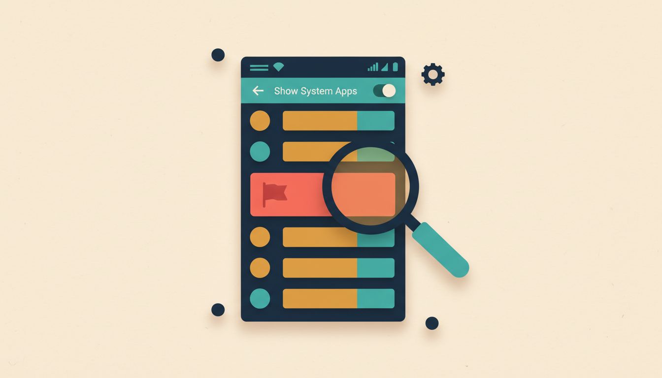 Find hidden or spy apps on Android by auditing the full app list in Settings