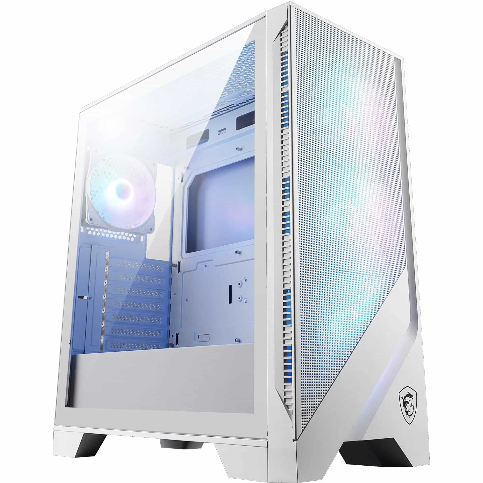 MSI MAG FORGE 320R AIRFLOW Mid-Tower PC Case - ATX Capacity, up to 390mm RTX 40 GPU Support, 4 x 120mm ARGB Fans, Magnetic Dust Filters, Tempered Glass, 1-6 ARGB Control Board, USB 3.2 Gen 1 Type-A