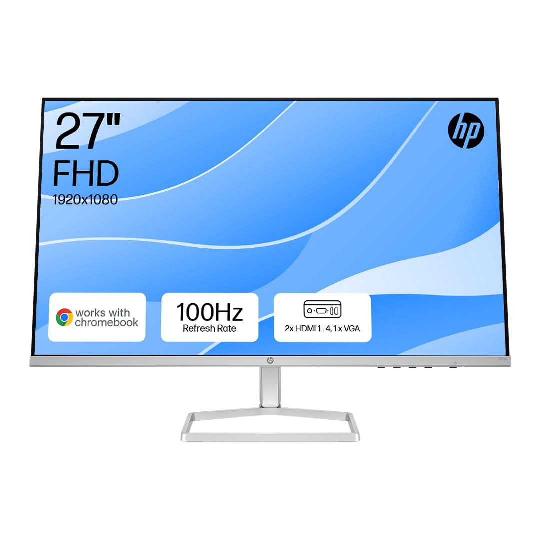 HP Series 5 27" FHD Height Adjust Monitor (527sh) | 100Hz Refresh Rate | 1500:1 AR | 99 percent sRGB Spectrum | 300 Nits Brightness | HDMI, VGA Ports | Ergonomically Adjustable
