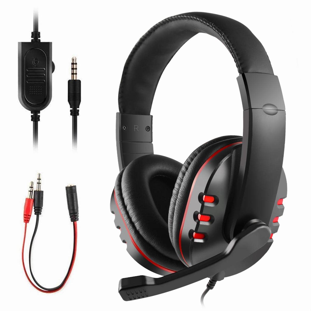 Gaming Headset for Ps-4 Xbox One S 3.5mm Wired Over-head