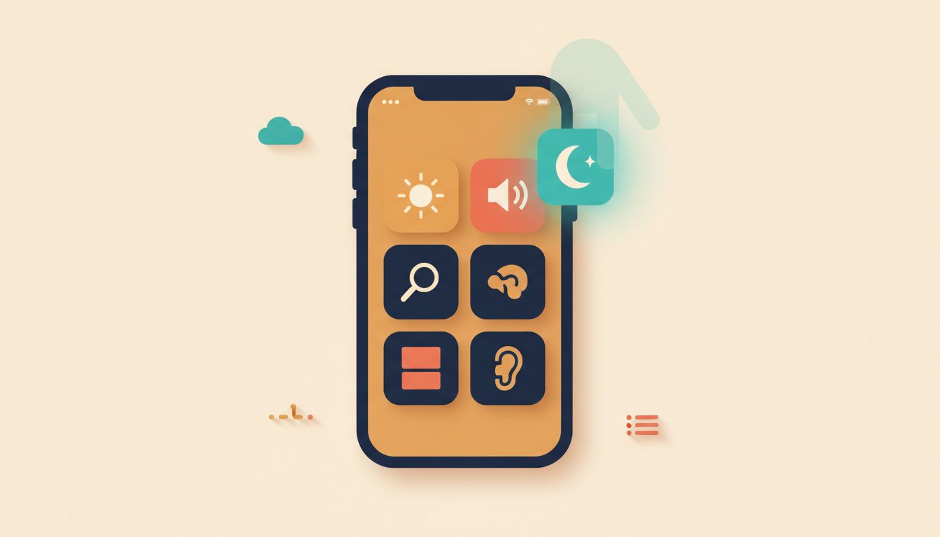 Add accessibility tools to Control Centre for one-swipe access
