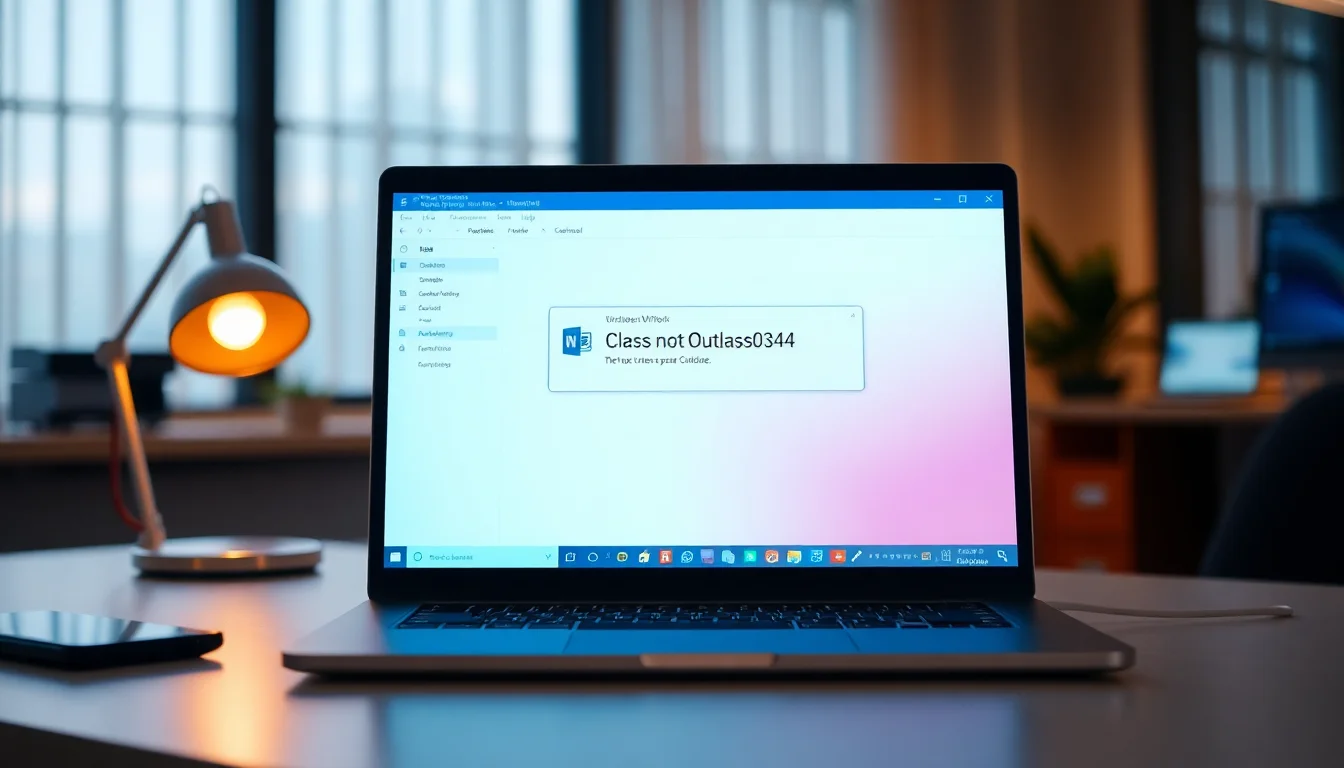 Outlook 0x80040154 class not registered