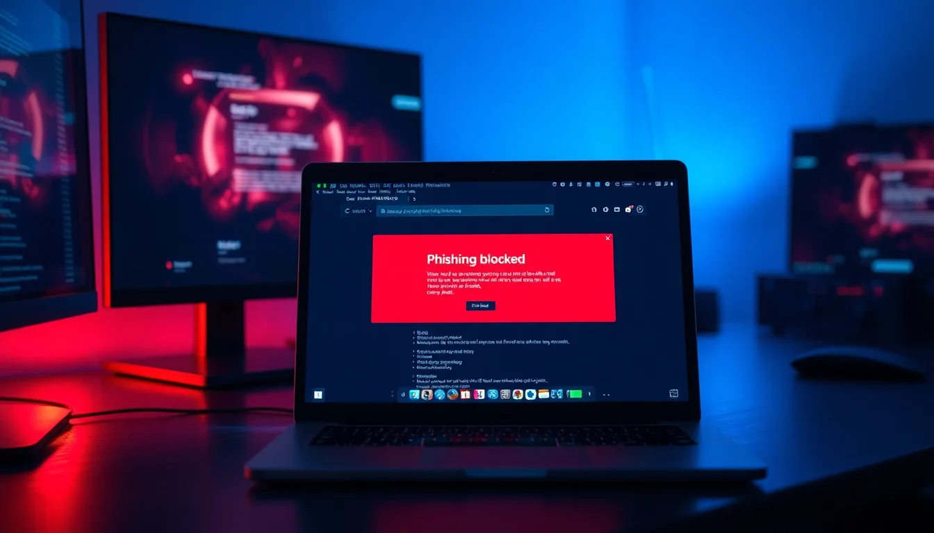 phishing link clicked firefox blocked