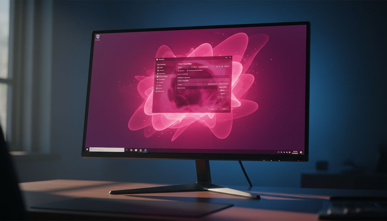 pink screen Windows