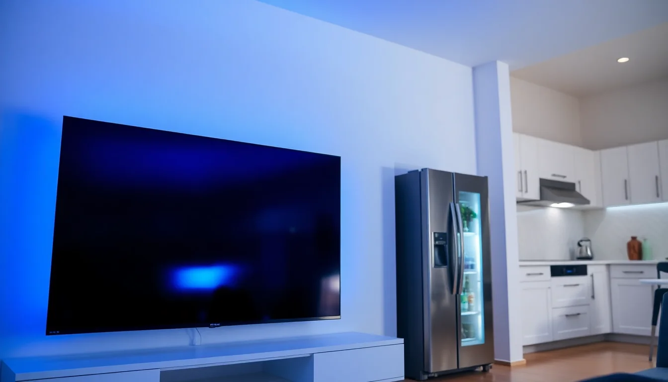 TV shuts off fridge