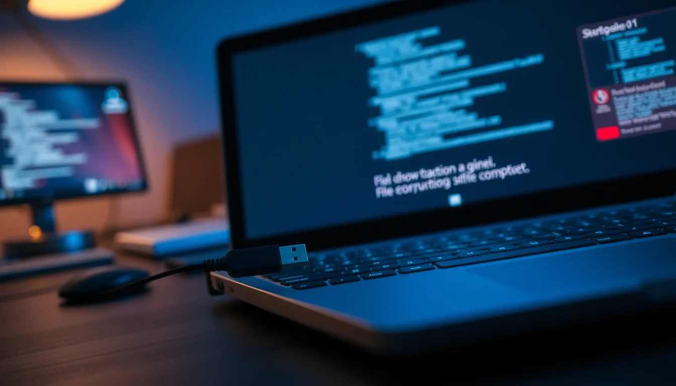 USB flash drive corrupted files