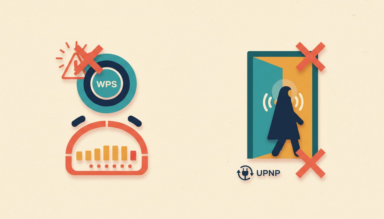 Disable WPS and UPnP