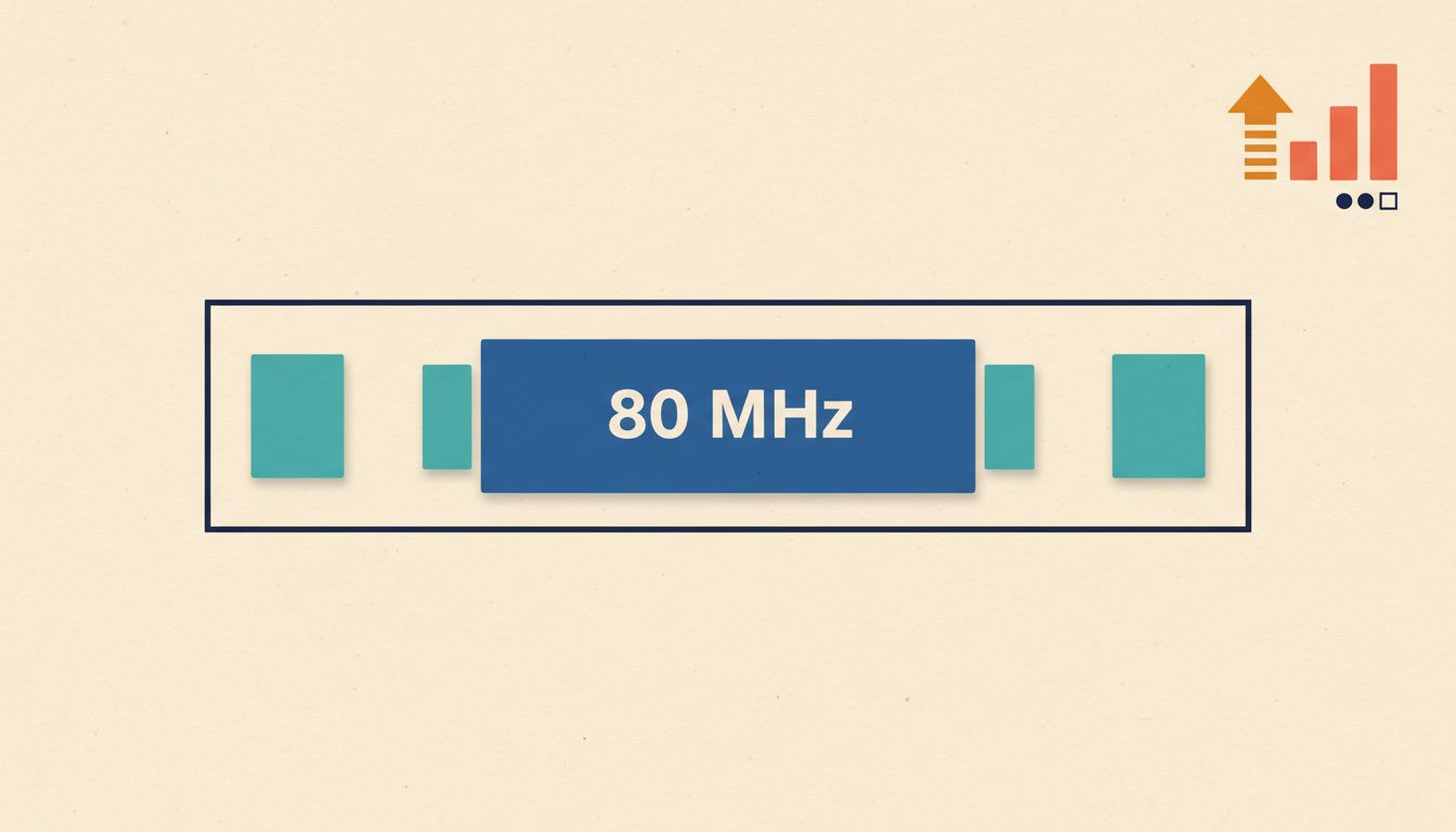 Use 80 MHz channel width on 5 GHz for higher throughput