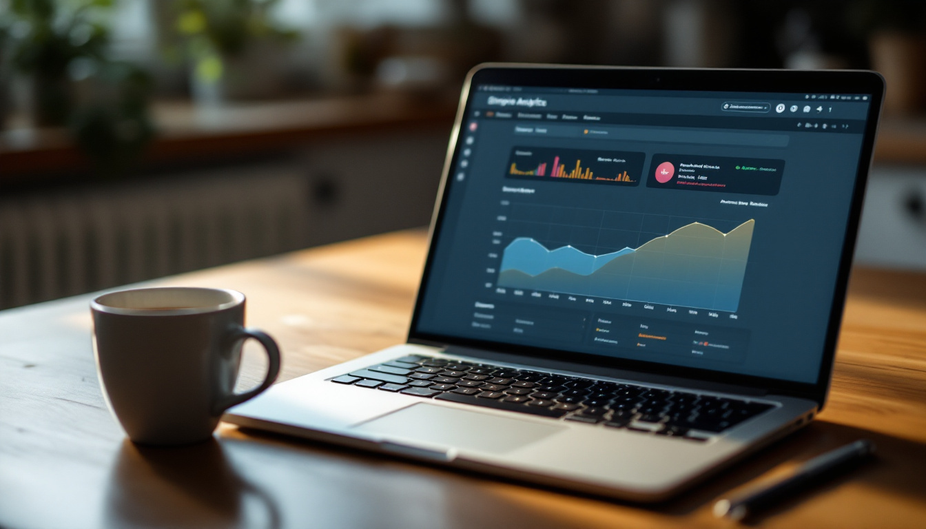 A small business owner reviewing website traffic figures